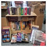 Large Assorted Lot Of VHS Tapes & DVDs Mixed Genres Including Western Drama Comedy Classics