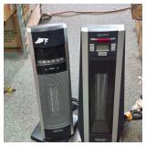Two Tower Space Heaters -DeLonghi & Bionaire Black/Silver Digital Display & Adjustable Settings