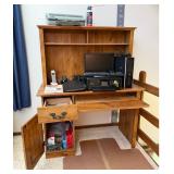 Wooden Computer Desk with Hutch, Storage Cabinet, Drawer & Pull-Out Keyboard Tray - Lake Odessa Off-Site