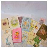 Vintage Baby Shower & Congratulations Greeting Card Lot - 1950s-1970s - Pastel Illustrations