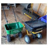 Scotts SpeedyGreen 1000 & Yardworks 85 lb. Lawn Fertilizer Spreaders -Set of 2 - Lake Odessa Off-Site