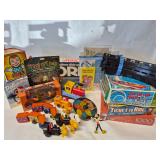 Vintage Toys & Games Lot: Jack in the Box, Paper Doll, Train, Snoopy & More