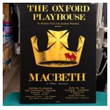 Vintage Oxford Playhouse Macbeth Shakespeare Theatre Poster - Potterville