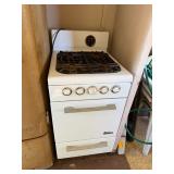 Vintage Philgas White Porcelain 4-Burner Gas Stove & Oven with Broiler - Lake Odessa Off-Site