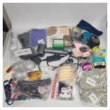 Tote Full of Beauty Items: Hair Dryer, Tights, Necklace, Razors, Hair Accessories & More