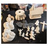 Ready to Paint Ceramic Religious Decor - Angels, Cherubs, Church & More