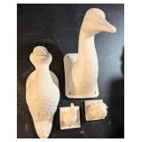 Ready to Paint Quirky Animal Wall Decor/Hooks - Bisqueware