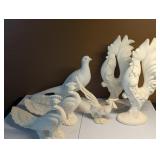 Ready to Paint Mid Century Modern Ceramic Birds - Bisqueware