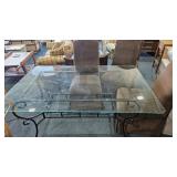 Glass Dining Room Table with Four (4) Chairs - Estate Sales Warehouse (GR)