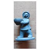 Blue Character Garden Statue with Bowl