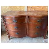 Vintage Six-Drawer Wooden Dresser or Sideboard