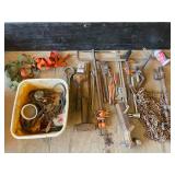 Assorted Vintage Hand Tools, Clamps, Chain, and Hardware Collection