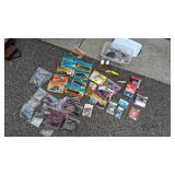Assorted Fishing Tackle, Lures, Hooks, and Soft Baits Collection