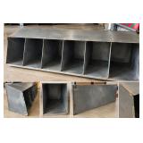 Vintage Industrial Sheet Metal 6 Compartment Wall Mount Sorting Bin Organizer - Potterville