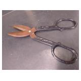 Vintage 12 Inch Heavy Duty Metal Shears Large Industrial Utility Cutting Scissors - Potterville