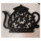 Black Wrought Iron Teapot Trivet - Potterville