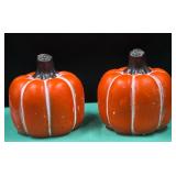 (Set of 2) Heavy Little Fall / Halloween Pumpkin Decor Figures