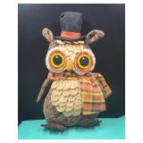 Weighted Bottom Plush Owl Fall Decor