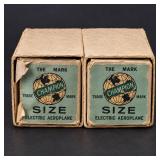 2 Antique Champion Aeroplane Spark Plugs Original Globe Logo Boxes Circa 1920s - Potterville