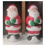 Pair Vintage Empire Santa Blow Molds - Potterville
