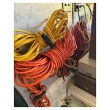 Assorted Heavy-Duty Extension Cords - Yellow & Orange - Multiple Lengths - Lake Odessa Off-Site