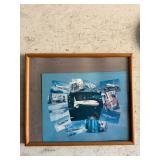 Framed Boeing 777 Aircraft Aviation Photo Collage with Employee Signatures - Lake Odessa Off-Site