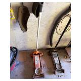 Lot of 2 Hydraulic Floor Jacks - Sears 2 Ton & Orange Hydraulic Trolley Jack - Lake Odessa Off-Site
