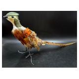 Artificial Decorative Pheasant Bird w/Real Feathers
