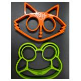 Frog and Fox Silicone Molds (Pancakes Eggs Crafts and More)
