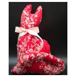 Hand Made Sewn Country Craft Style Plush Cat Decor / Toy