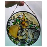 Vintage Joan Bake Designs Bunny Rabbit Suncatcher - Hand Painted
