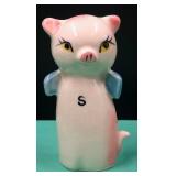Vintage Hand Painted Anthropomorphic Piggie Salt Shaker