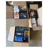 Large Assortment of VHS Movies, Music Videos, DVDs & CDs - 3 Boxes - Lake Odessa Off-Site