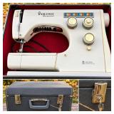 Vintage Husqvarna Viking 6020 Sewing Machine In Case With Keys Made in Sweden - Potterville