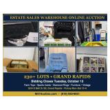 Grand Rapids Estate Sales Warehouse Online Auction - 3524 E Mall Dr SE - Bidding Closes Tuesday, Oct