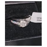14KT White Gold Engagement Ring 1.18CT Brand New - Size 7