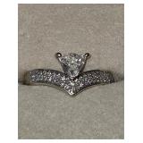 14k White Gold Anniversary Ring Weighing Approx. 1.5DWT