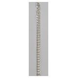 Sterling Silver Diamond Cut Curb Bracelet 9.75mm Wide 8.25 Inch Weighing 19.2 Grams