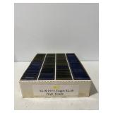 Large Box of Trading Card Top Loaders - 4 Rows of Plastic Card Holders