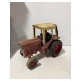 Farm Tractor Toy with Cab -Red & Cream