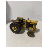 Large Yellow & Black Metal Toy Farm Tractor with Rubber Tires