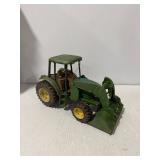 John Deere Toy Tractor with Front Loader Bucket & Enclosed Cab
