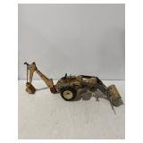 Backhoe Loader Construction Toy with Front Bucket & Rear Excavator
