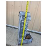Rustic Wooden Birdhouse with Built-In Planter Box Approx. 25" Tall