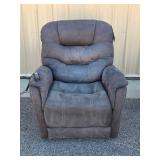 Brown Power Recliner with Wired Remote