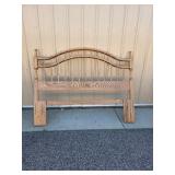 Wood Queen/Full Size Bed Headboard & Frame with Spindle Design