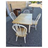 5-Piece Wood Dining Set with Extension Table & 4 Spindle Back Chairs