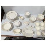 Large Pope-Gosser China Made In USA ERA 55 White + Silver