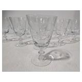 Crystal Glass Set 12 Clear With Light Frosted Detail