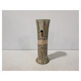 Vintage Cobridge Stoneware Vase Made In Stoke-on-Trent England, Farm & Fields Scene With Ladybugs